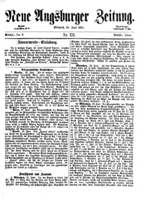 Neue Augsburger Zeitung Mittwoch 28. Juni 1871