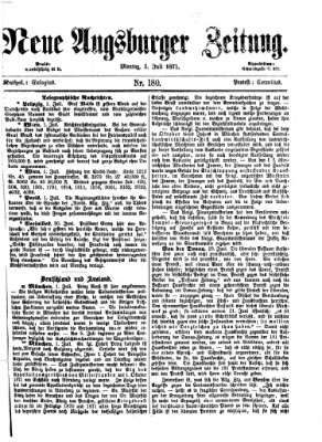 Neue Augsburger Zeitung Montag 3. Juli 1871