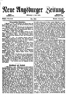 Neue Augsburger Zeitung Mittwoch 5. Juli 1871