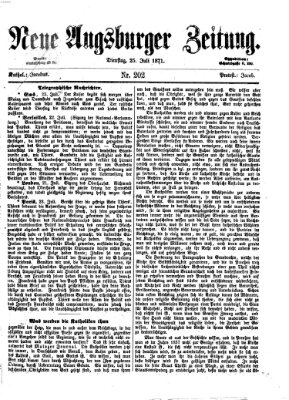 Neue Augsburger Zeitung Dienstag 25. Juli 1871