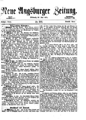 Neue Augsburger Zeitung Mittwoch 26. Juli 1871