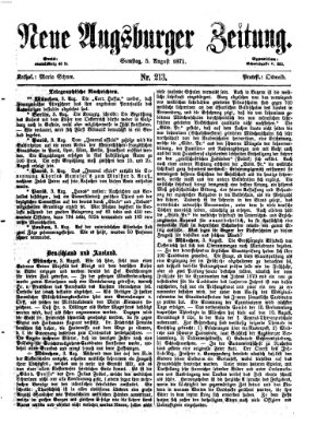 Neue Augsburger Zeitung Samstag 5. August 1871