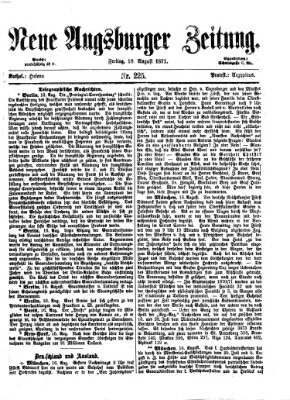 Neue Augsburger Zeitung Freitag 18. August 1871