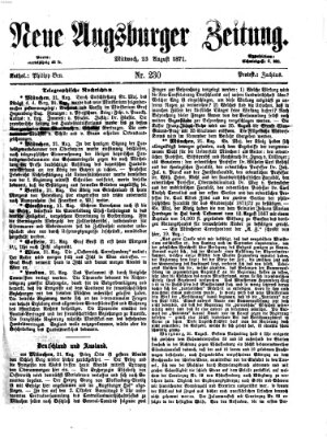 Neue Augsburger Zeitung Mittwoch 23. August 1871