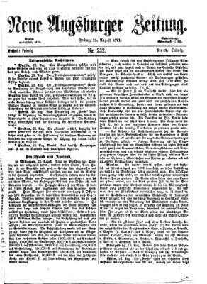 Neue Augsburger Zeitung Freitag 25. August 1871