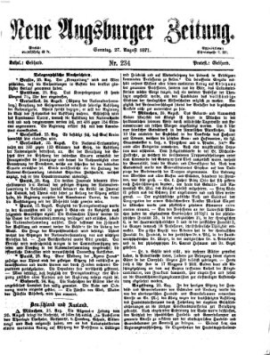 Neue Augsburger Zeitung Sonntag 27. August 1871