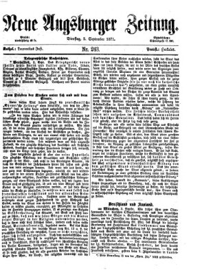 Neue Augsburger Zeitung Dienstag 5. September 1871