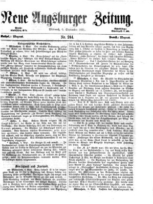 Neue Augsburger Zeitung Mittwoch 6. September 1871