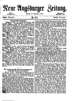 Neue Augsburger Zeitung Freitag 15. September 1871