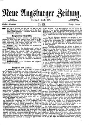 Neue Augsburger Zeitung Dienstag 3. Oktober 1871