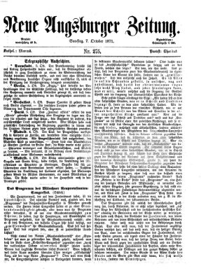 Neue Augsburger Zeitung Samstag 7. Oktober 1871