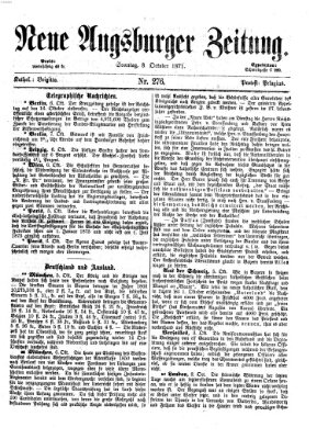Neue Augsburger Zeitung Sonntag 8. Oktober 1871
