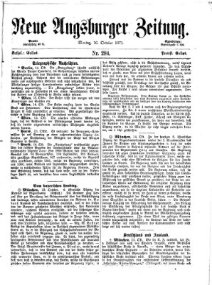 Neue Augsburger Zeitung Montag 16. Oktober 1871