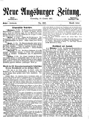 Neue Augsburger Zeitung Donnerstag 19. Oktober 1871