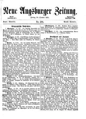 Neue Augsburger Zeitung Freitag 20. Oktober 1871