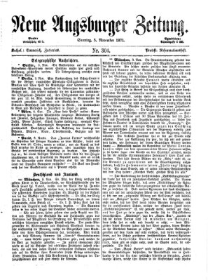 Neue Augsburger Zeitung Sonntag 5. November 1871