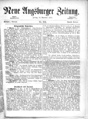 Neue Augsburger Zeitung Freitag 10. November 1871