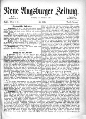 Neue Augsburger Zeitung Dienstag 14. November 1871