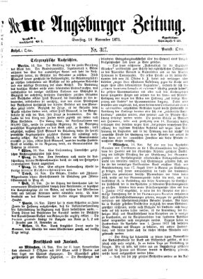 Neue Augsburger Zeitung Samstag 18. November 1871