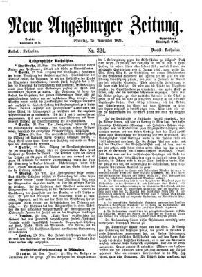 Neue Augsburger Zeitung Samstag 25. November 1871