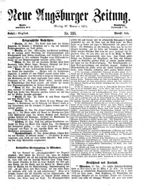 Neue Augsburger Zeitung Montag 27. November 1871