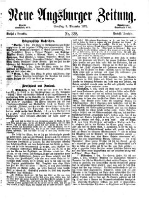 Neue Augsburger Zeitung Samstag 9. Dezember 1871