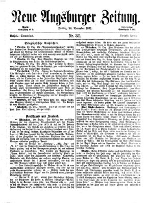 Neue Augsburger Zeitung Freitag 22. Dezember 1871