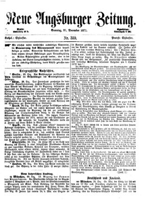 Neue Augsburger Zeitung Sonntag 31. Dezember 1871