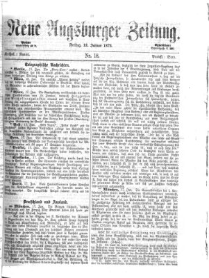 Neue Augsburger Zeitung Freitag 19. Januar 1872