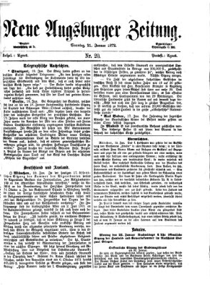 Neue Augsburger Zeitung Sonntag 21. Januar 1872