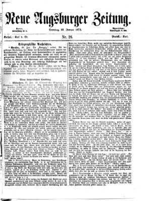 Neue Augsburger Zeitung Sonntag 28. Januar 1872