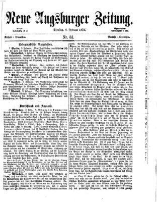 Neue Augsburger Zeitung Dienstag 6. Februar 1872