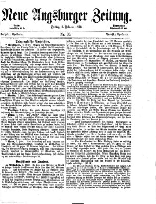 Neue Augsburger Zeitung Freitag 9. Februar 1872