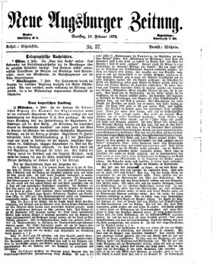 Neue Augsburger Zeitung Samstag 10. Februar 1872