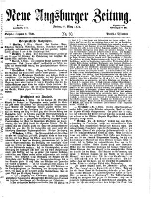 Neue Augsburger Zeitung Freitag 8. März 1872