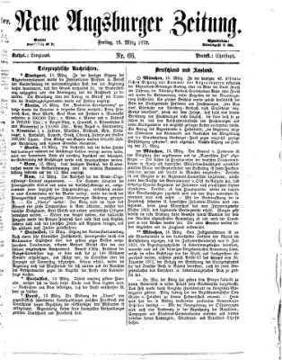 Neue Augsburger Zeitung Freitag 15. März 1872