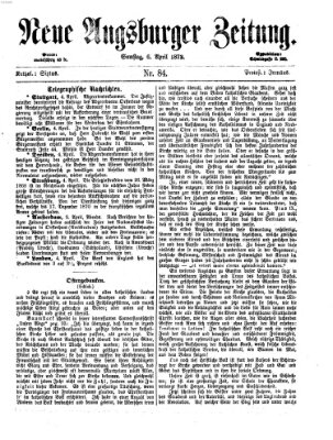 Neue Augsburger Zeitung Samstag 6. April 1872