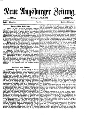 Neue Augsburger Zeitung Sonntag 14. April 1872