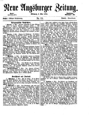 Neue Augsburger Zeitung Mittwoch 8. Mai 1872