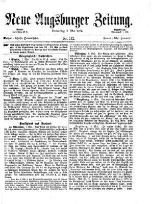 Neue Augsburger Zeitung Donnerstag 9. Mai 1872