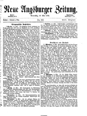 Neue Augsburger Zeitung Donnerstag 16. Mai 1872