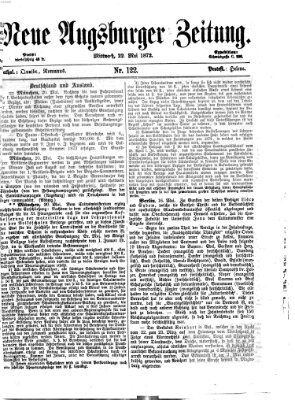 Neue Augsburger Zeitung Mittwoch 22. Mai 1872