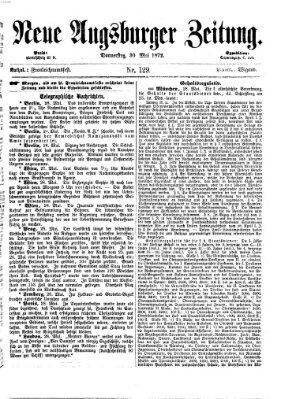 Neue Augsburger Zeitung Donnerstag 30. Mai 1872