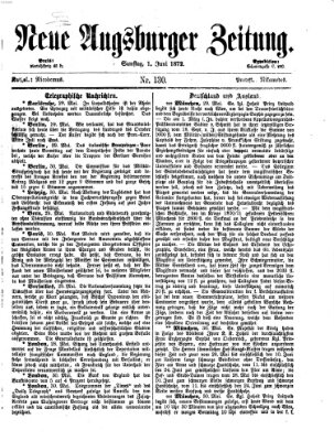 Neue Augsburger Zeitung Samstag 1. Juni 1872