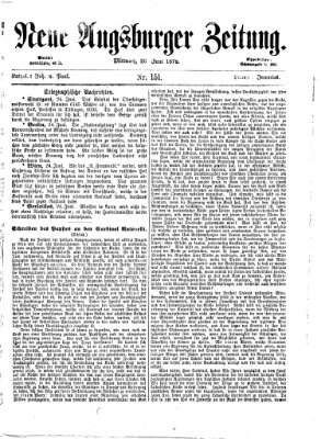 Neue Augsburger Zeitung Mittwoch 26. Juni 1872