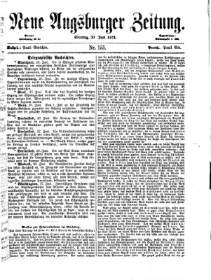 Neue Augsburger Zeitung Sonntag 30. Juni 1872