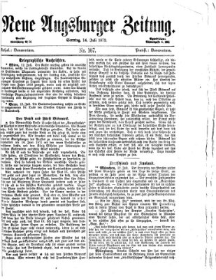 Neue Augsburger Zeitung Sonntag 14. Juli 1872