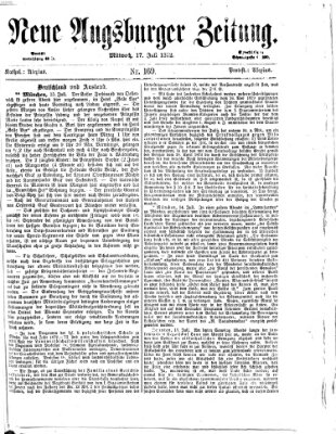 Neue Augsburger Zeitung Mittwoch 17. Juli 1872