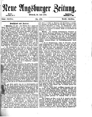 Neue Augsburger Zeitung Mittwoch 24. Juli 1872