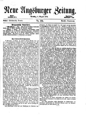 Neue Augsburger Zeitung Sonntag 4. August 1872